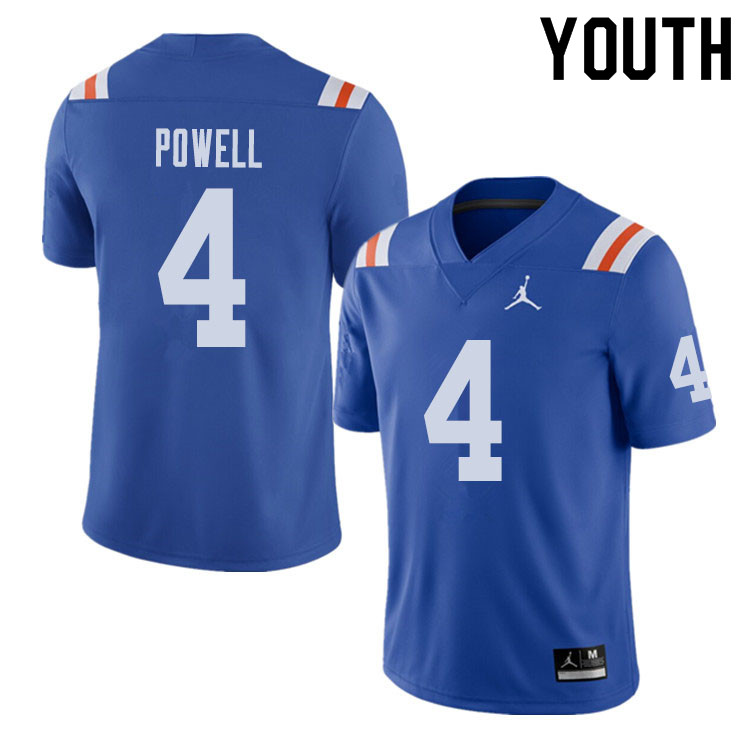 Jordan Brand Youth #4 Brandon Powell Florida Gators Throwback Alternate College Football Jerseys Sal